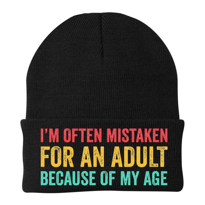 Im Often Mistaken For An Because Of My Age Funny Beanie