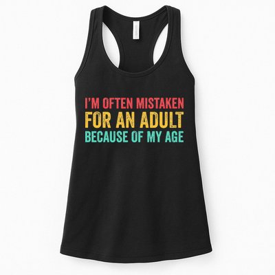 Im Often Mistaken For An Because Of My Age Funny Womens Tank Top