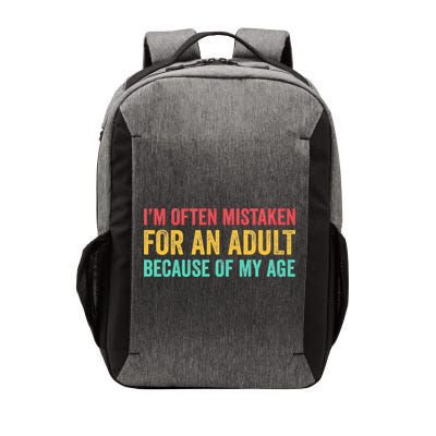 Im Often Mistaken For An Because Of My Age Funny Vector Backpack