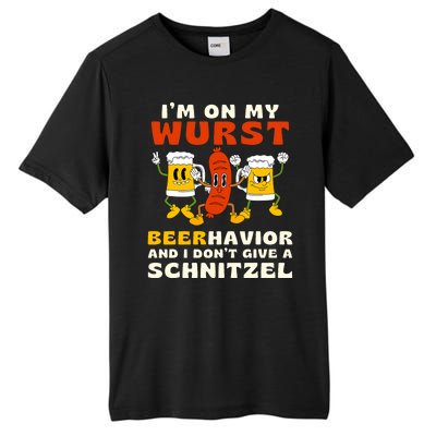 IM On My Wurst Beerhavior And I DonT Give A Schnitzel Tall Fusion ChromaSoft Performance T-Shirt