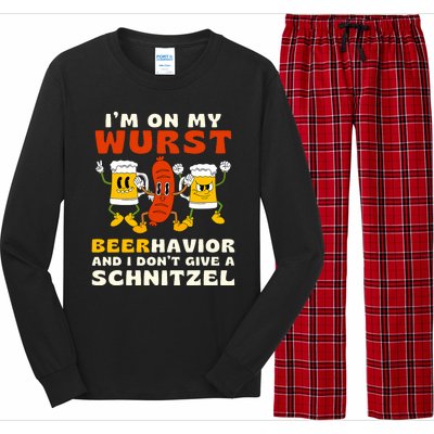 IM On My Wurst Beerhavior And I DonT Give A Schnitzel Long Sleeve Pajama Set