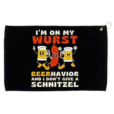 IM On My Wurst Beerhavior And I DonT Give A Schnitzel Grommeted Golf Towel