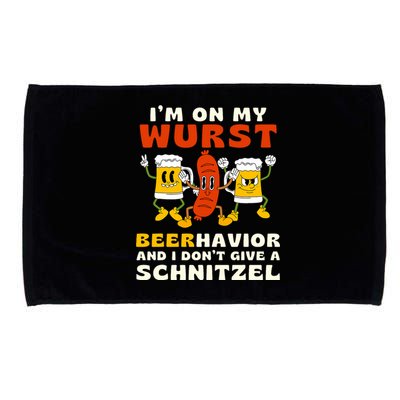 IM On My Wurst Beerhavior And I DonT Give A Schnitzel Microfiber Hand Towel