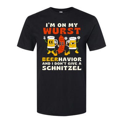 IM On My Wurst Beerhavior And I DonT Give A Schnitzel Softstyle CVC T-Shirt