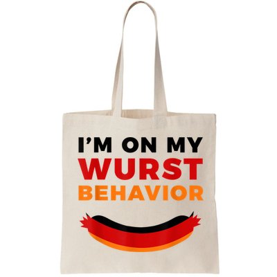 I'm On My Wurst Behavior Funny German Oktoberfest Bag