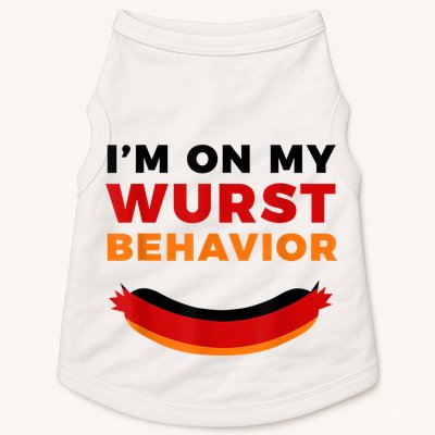 I'm On My Wurst Behavior Funny German Oktoberfest Doggie Tank