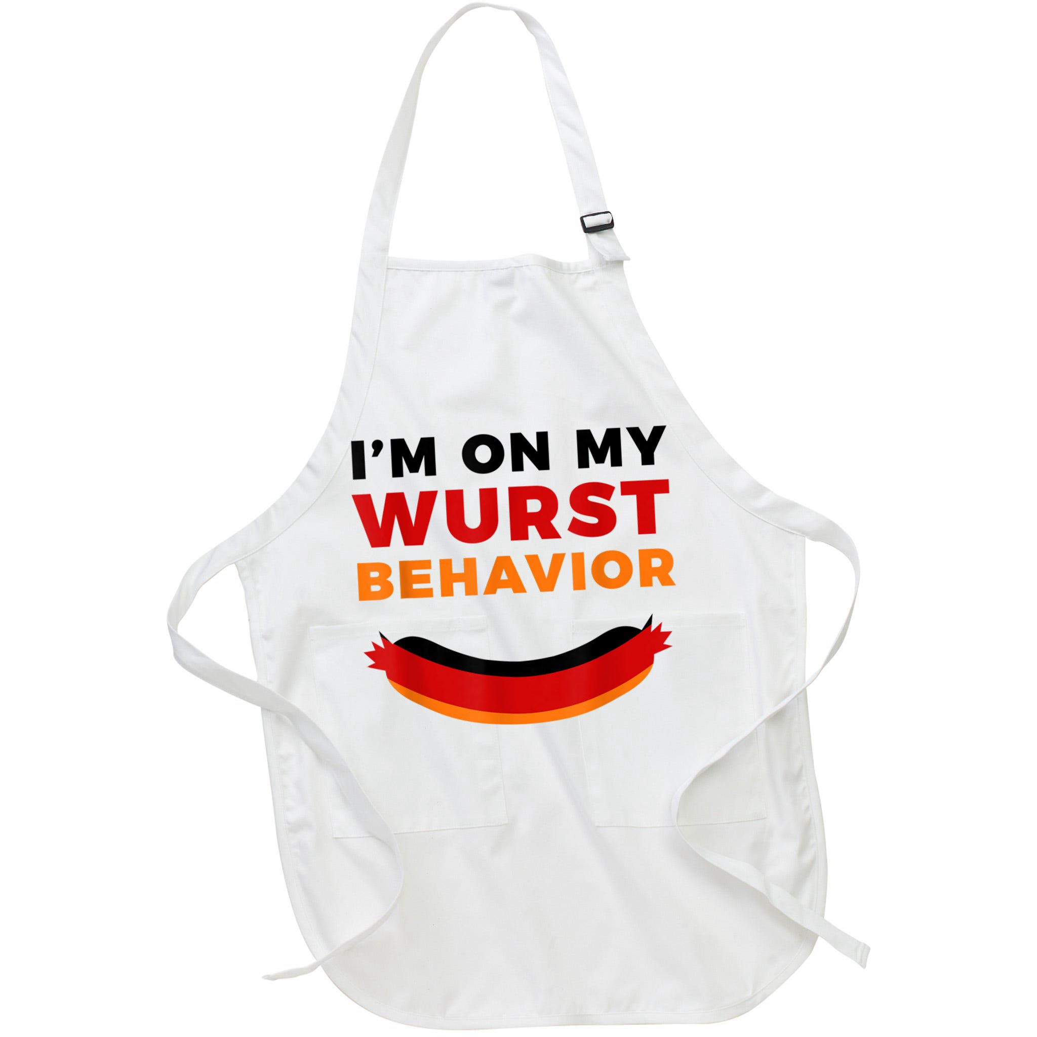 I'm On My Wurst Behavior Funny German Oktoberfest Apron