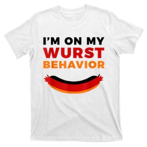 I'm On My Wurst Behavior Funny German Oktoberfest T-Shirt