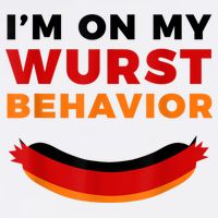 I'm On My Wurst Behavior Funny German Oktoberfest Sustainable Bucket Hat