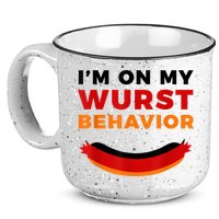 I'm On My Wurst Behavior Funny German Oktoberfest 15oz Campfire Ceramic Mug
