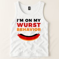 I'm On My Wurst Behavior Funny German Oktoberfest Tank Top