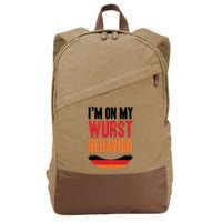 Im On My Wurst Behavior Cotton Canvas Backpack