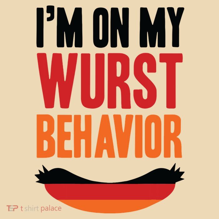 Im On My Wurst Behavior Drawstring Bag