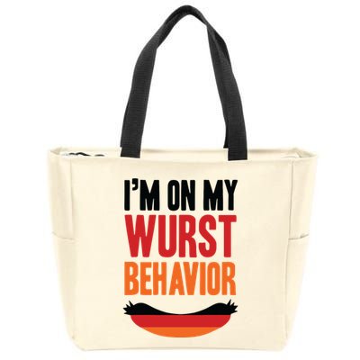 Im On My Wurst Behavior Zip Tote Bag