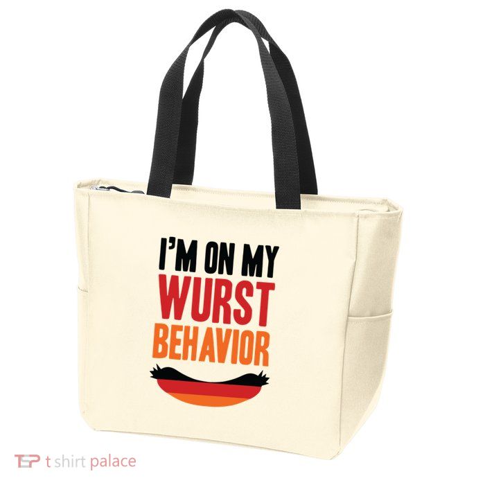 Im On My Wurst Behavior Zip Tote Bag