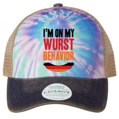 Im On My Wurst Behavior Legacy Tie Dye Trucker Hat
