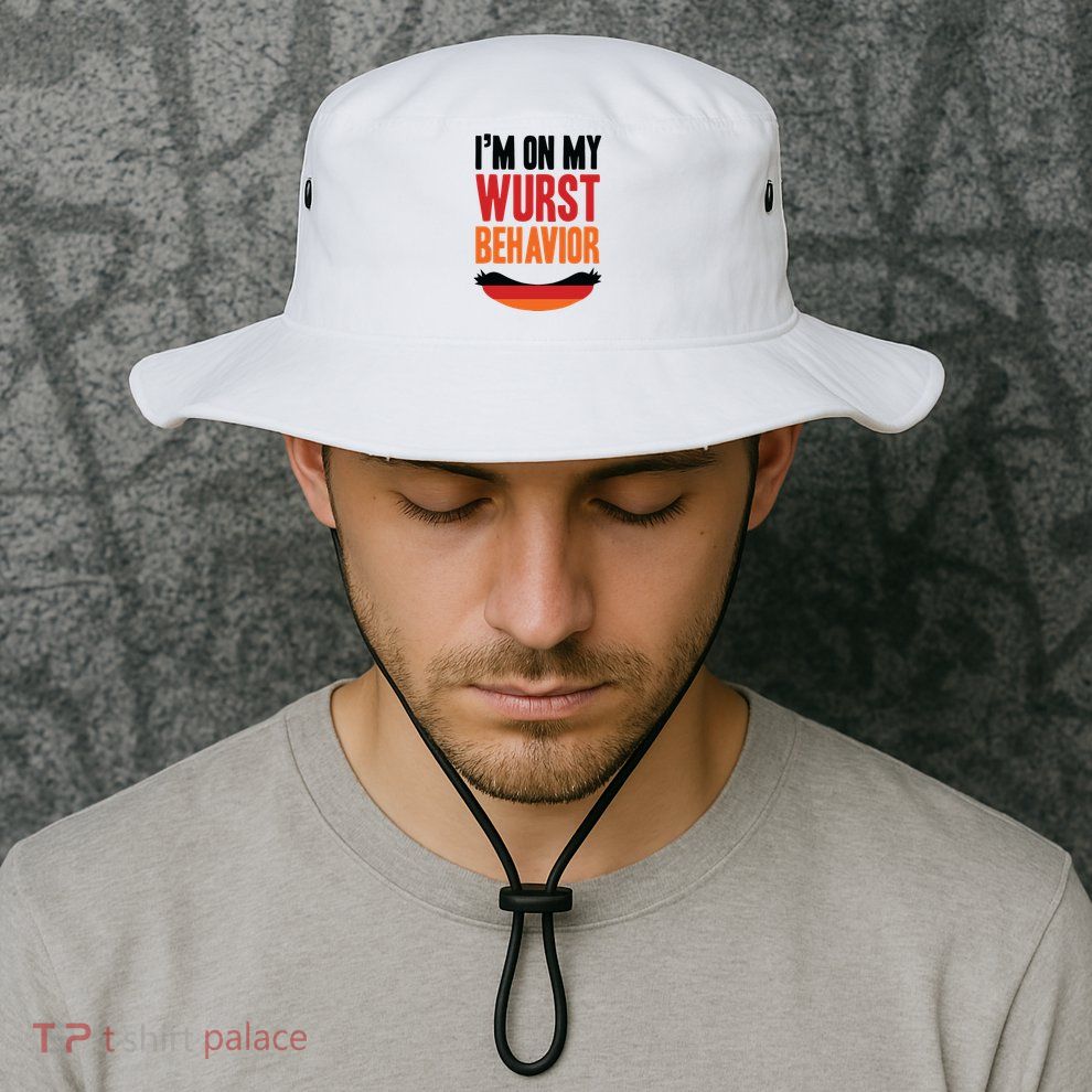 Im On My Wurst Behavior Bucket Hat