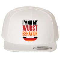 Im On My Wurst Behavior Wool Snapback Cap