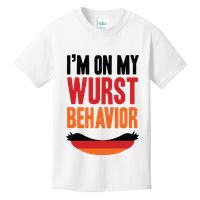 Im On My Wurst Behavior Kids T-Shirt