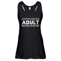 IM Often Mistaken For An Adult Because Of My Age Ladies Essential Flowy Tank