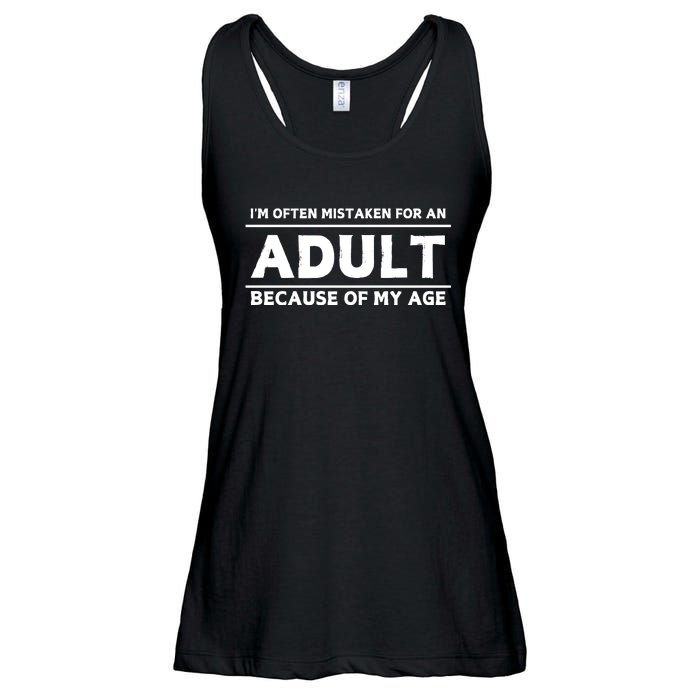 IM Often Mistaken For An Adult Because Of My Age Ladies Essential Flowy Tank