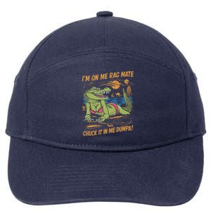 IM On Me Rag Mate Chuck It In Me Dumpa Funny Australia Crocodile 7-Panel Snapback Hat