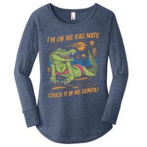 IM On Me Rag Mate Chuck It In Me Dumpa Funny Australia Crocodile Women's Perfect Tri Tunic Long Sleeve Shirt