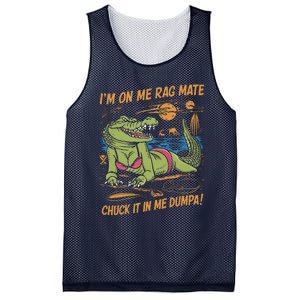 IM On Me Rag Mate Chuck It In Me Dumpa Funny Australia Crocodile Mesh Reversible Basketball Jersey Tank