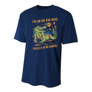 IM On Me Rag Mate Chuck It In Me Dumpa Funny Australia Crocodile Youth Performance Sprint T-Shirt