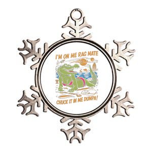 IM On Me Rag Mate Chuck It In Me Dumpa Funny Australia Crocodile Metallic Star Ornament