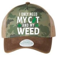 I Only Need My Cat And My Weed Funny Marijuana Pot Smoker Legacy Tie Dye Trucker Hat