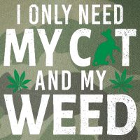 I Only Need My Cat And My Weed Funny Marijuana Pot Smoker Legacy Tie Dye Trucker Hat