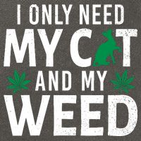 I Only Need My Cat And My Weed Funny Marijuana Pot Smoker Cotton Canvas Backpack
