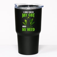 I Only Need My Cat and My Weed Funny Cat Lover Tumbler