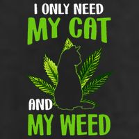 I Only Need My Cat and My Weed Funny Cat Lover Tumbler