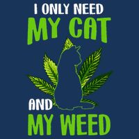 I Only Need My Cat and My Weed Funny Cat Lover Infant Baby Jersey Bodysuit