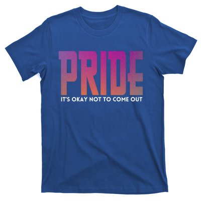 ItS Okay Not To Come Out Pride Lgbt Sexuality Respect Honor Funny Gift T-Shirt