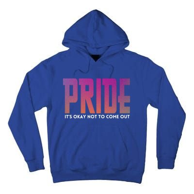 ItS Okay Not To Come Out Pride Lgbt Sexuality Respect Honor Funny Gift Tall Hoodie