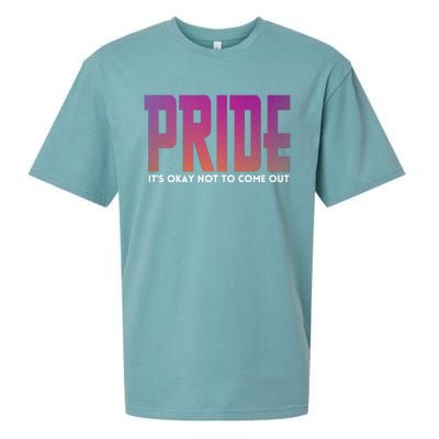 ItS Okay Not To Come Out Pride Lgbt Sexuality Respect Honor Funny Gift Sueded Cloud Jersey T-Shirt