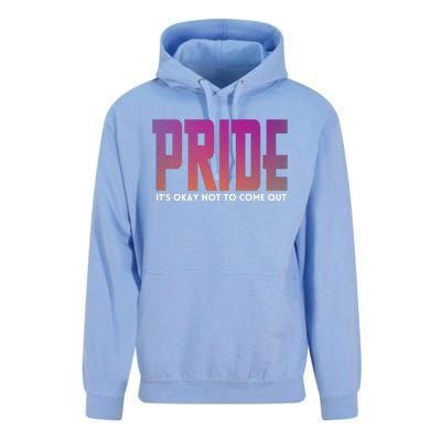 ItS Okay Not To Come Out Pride Lgbt Sexuality Respect Honor Funny Gift Unisex Surf Hoodie