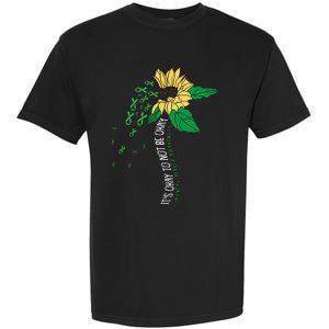 Its Ok Not To Be Ok Mental Health Awareness Sunflower Ribbon Garment-Dyed Heavyweight T-Shirt