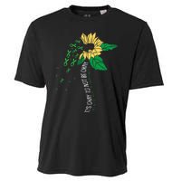 Its Ok Not To Be Ok Mental Health Awareness Sunflower Ribbon Cooling Performance Crew T-Shirt