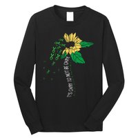 Its Ok Not To Be Ok Mental Health Awareness Sunflower Ribbon Long Sleeve Shirt