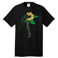 Its Ok Not To Be Ok Mental Health Awareness Sunflower Ribbon Tall T-Shirt