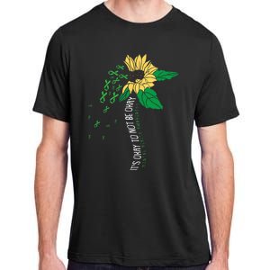 Its Ok Not To Be Ok Mental Health Awareness Sunflower Ribbon Adult ChromaSoft Performance T-Shirt