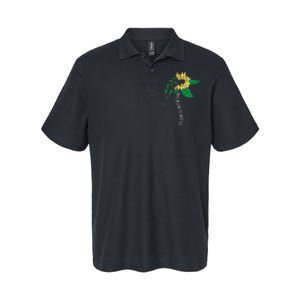 Its Ok Not To Be Ok Mental Health Awareness Sunflower Ribbon Softstyle Adult Sport Polo