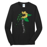 Its Ok Not To Be Ok Mental Health Awareness Sunflower Ribbon Tall Long Sleeve T-Shirt