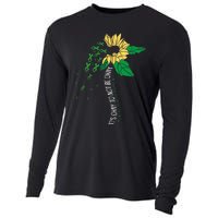 Its Ok Not To Be Ok Mental Health Awareness Sunflower Ribbon Cooling Performance Long Sleeve Crew