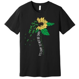 Its Ok Not To Be Ok Mental Health Awareness Sunflower Ribbon Premium T-Shirt