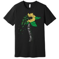 Its Ok Not To Be Ok Mental Health Awareness Sunflower Ribbon Premium T-Shirt